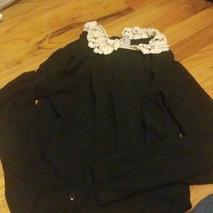 Black collard dress shirt